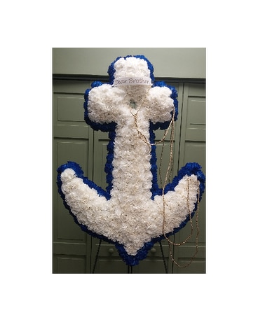 BLUE AND WHITE ANCHOR